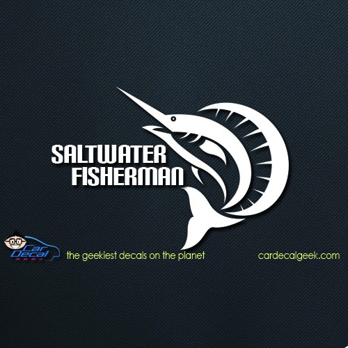 Sailfish Saltwater Fisherman Car Window Vinyl Decal Graphic Sticker
