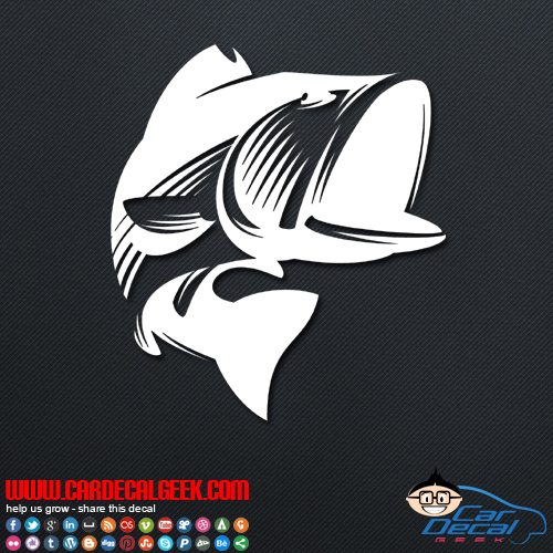 Large Mouth Bass Fish Car Truck Decal Sticker