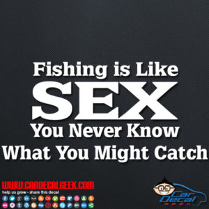 Fishing Is Like Sex Stickers for Sale