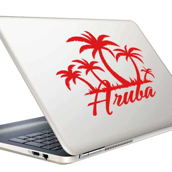 Aruba Palm Tree Island Vinyl Laptop Macbook Decal Sticker