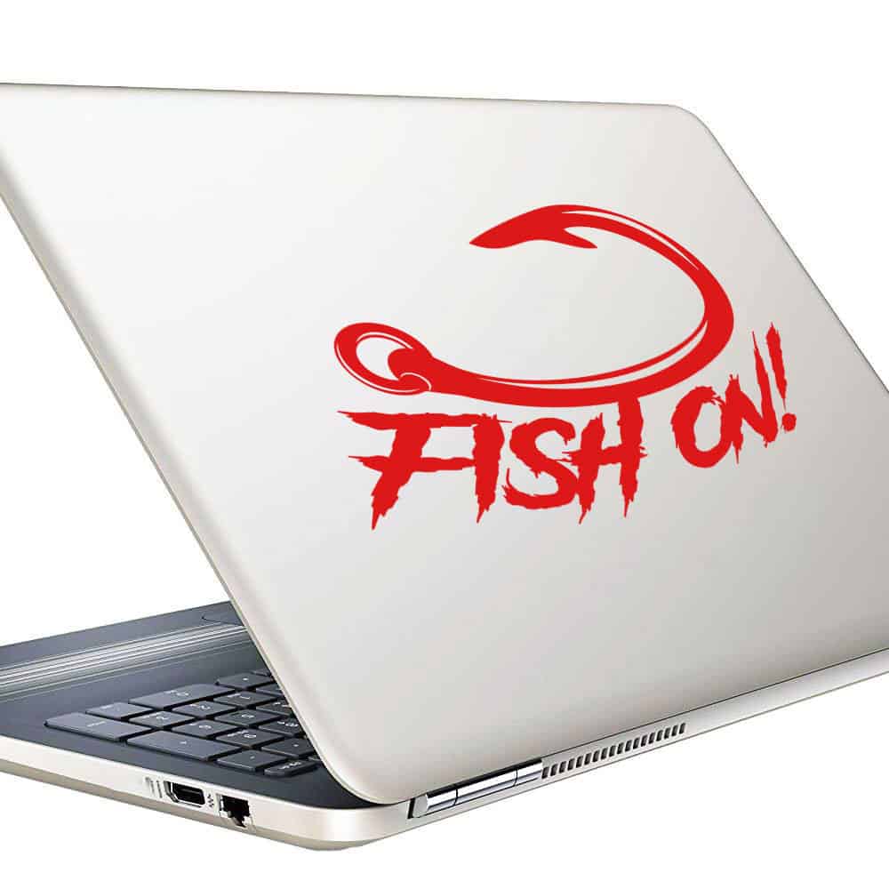 Fishing Fish Hook Crossed Vinyl Decal Laptop Car Door Mirror Truck Water  Thermos - HTs Creations