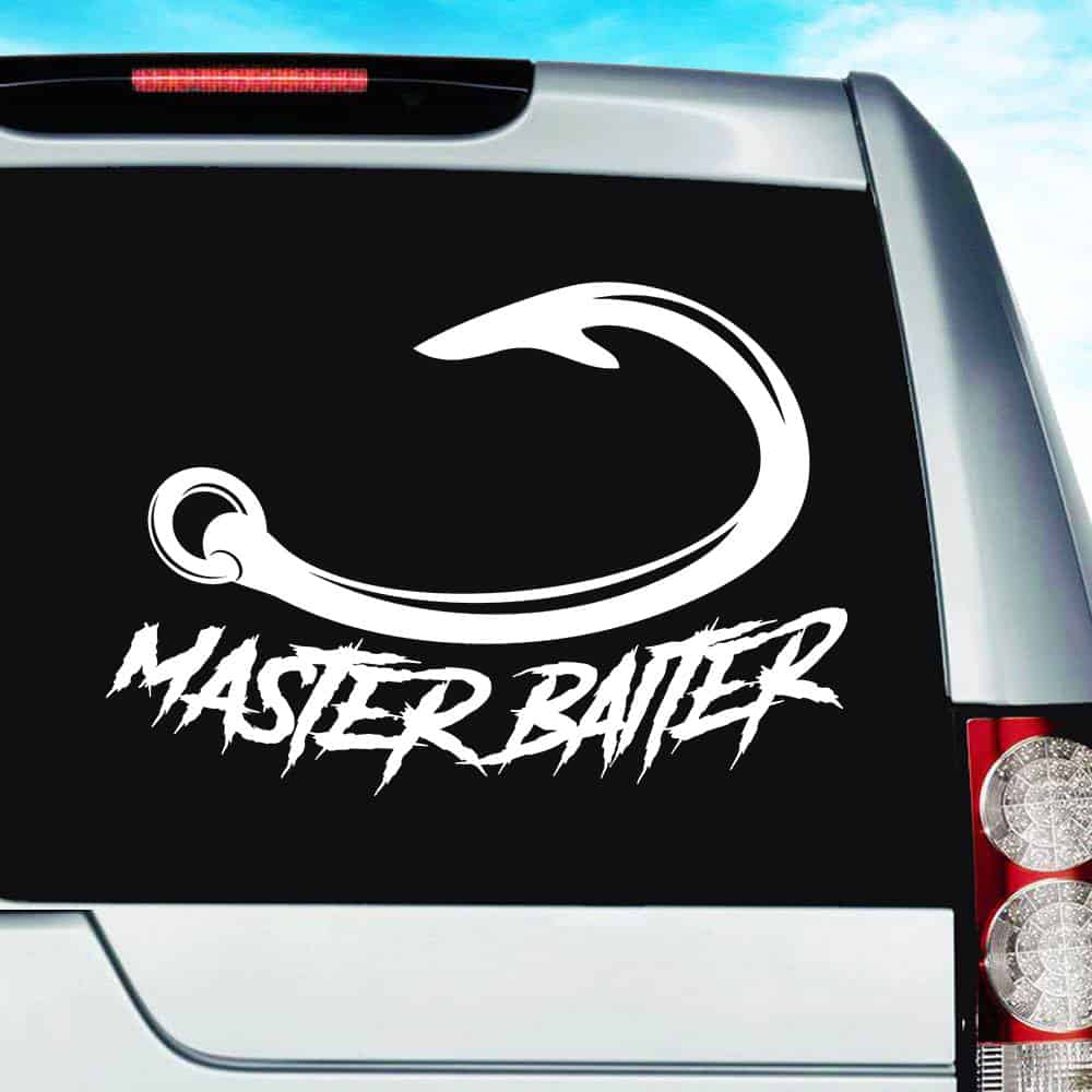 Master Baiter Fishing Hook Decal Sticker